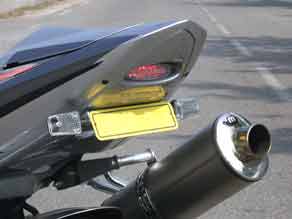 Heckinnenverkleidung f�r Suzuki GSXR 1000 K3 ab 03 unlackiert, mit LED-R�cklicht