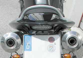 Heckinnenverkleidung f�r Honda CB 900 Hornet ab 02 unlackiert, mit LED-R�cklicht