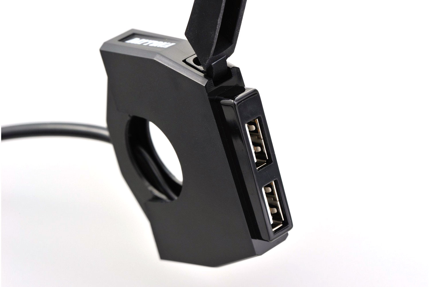 USB-Steckdose zur Lenkermontage mit 2 USB Ausgängen für 22 mm und 1 Lenker
