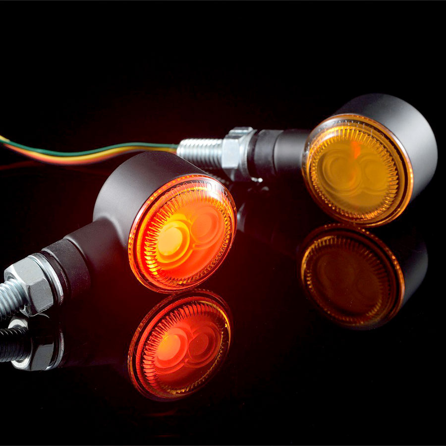 Evermotor 2 × 12 V 24 LED Motorrad-Blinker Sequential Flow Blinker  Motorrad-Bremsrücklicht für ATV UTV Scooter Lichtleiste Zweifarbig