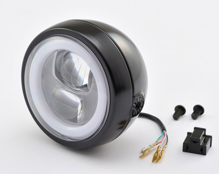 LED Motorradscheinwerfer mit nur 120 mm Durchmesser und rundem